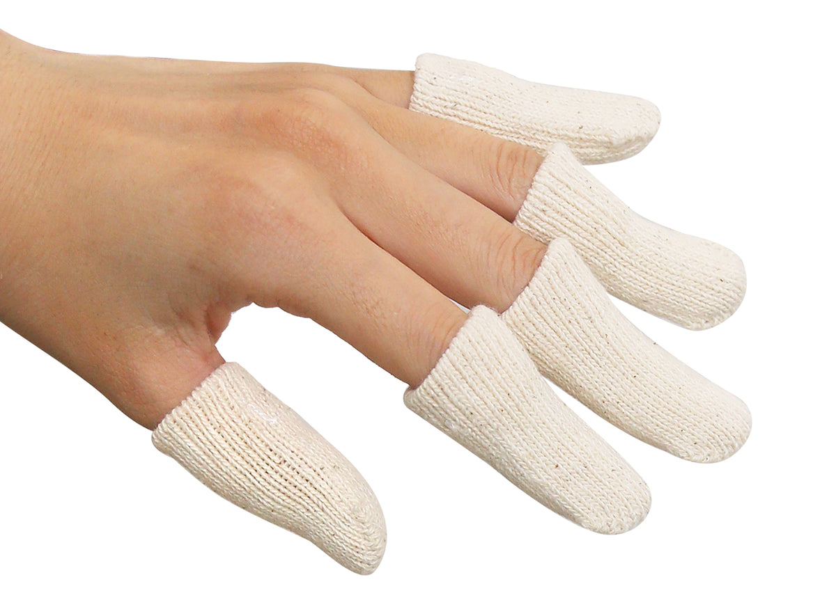 Cotton Finger Cots, Reusable Finger Protectors for Cuts Wounds