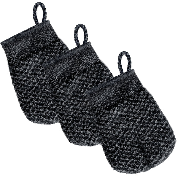 3 PCS Exfoliating Facial Scrubber Mittens for Dead Cells, Blackhead, etc