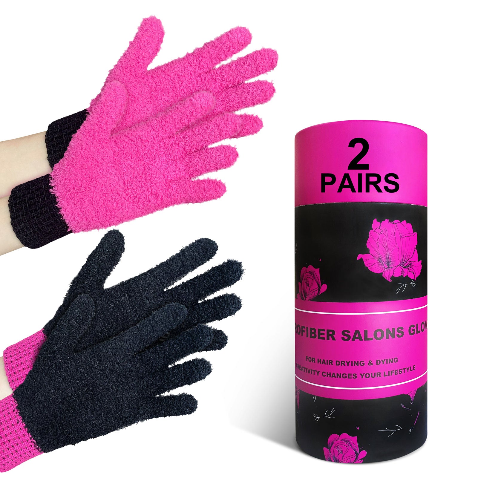 MIG4U Hair Dye Gloves, Resuable Bleaching Microfiber Gloves for Salon