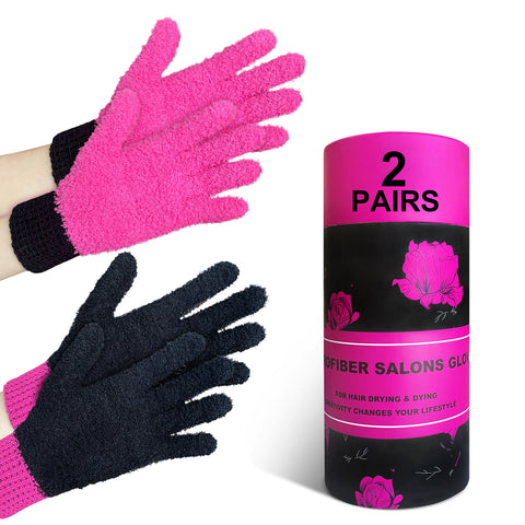 MIG4U Hair Dye Gloves, Resuable Bleaching Microfiber Gloves for Salon