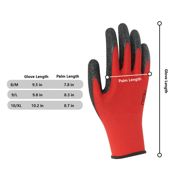 MIG4U Latex Coated Gloves Red