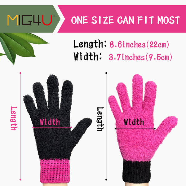 MIG4U Hair Dye Gloves, Resuable Bleaching Microfiber Gloves for Salon