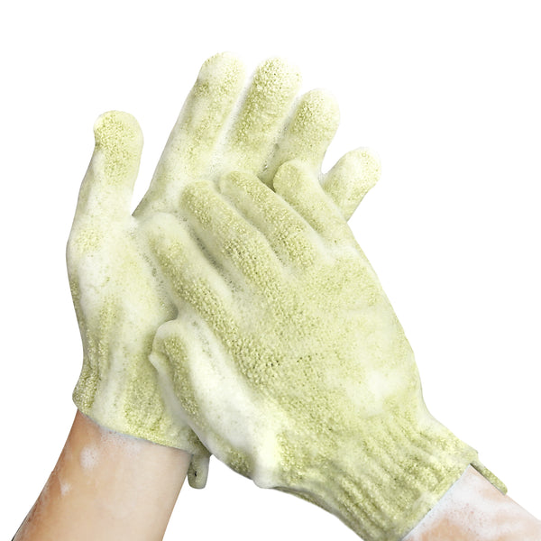 MIG4U Shower Exfoliating Scrub Gloves Medium to Heavy Bathing Gloves Body Wash Dead Skin Removal Deep Cleansing mitts for Women and Men