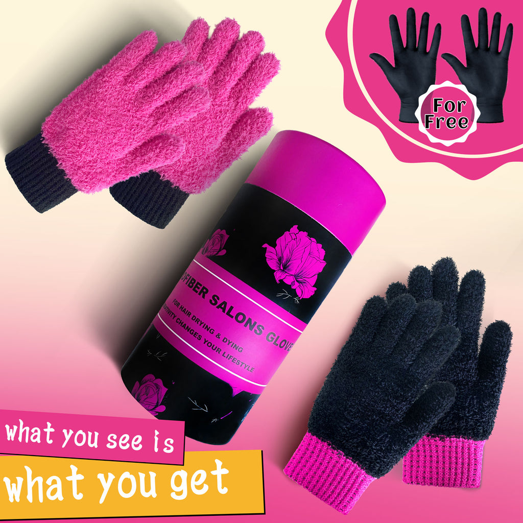 MIG4U Hair Dye Gloves, Resuable Bleaching Microfiber Gloves for