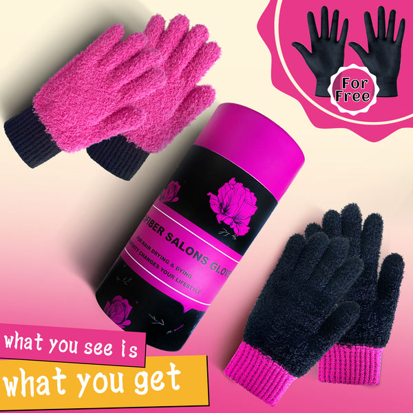 MIG4U Hair Dye Gloves, Resuable Bleaching Microfiber Gloves for Salon