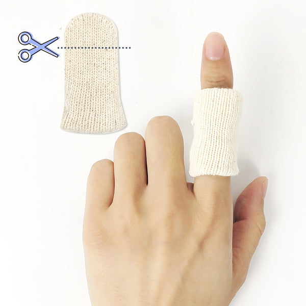 Cotton Finger Cots, Reusable Finger Protectors for Cuts Wounds, Arthritis, Eczema, Bruises, Calluses, Cracking Thumbs Healing