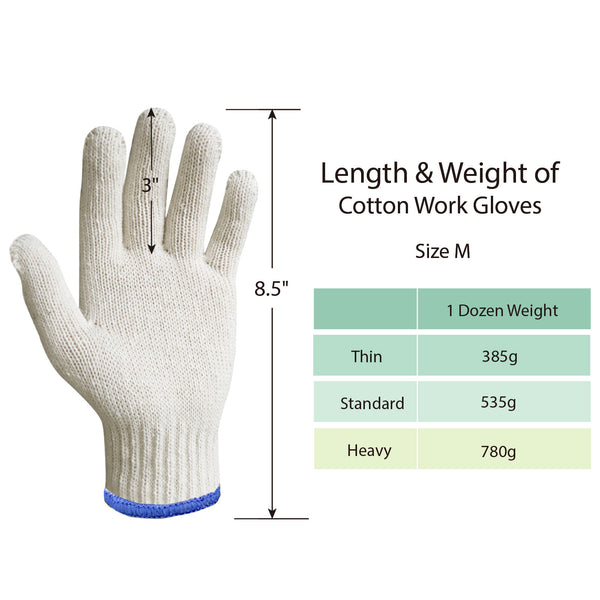 MIG4U String Knit Cotton Safety Work Gloves