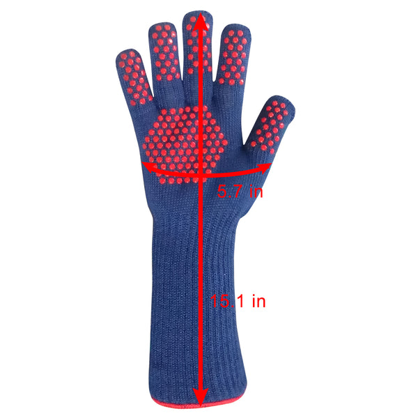 MIG4U BBQ Gloves,Heat Resistant Grilling Gloves