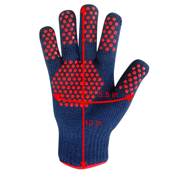 MIG4U BBQ Gloves,Heat Resistant Grilling Gloves