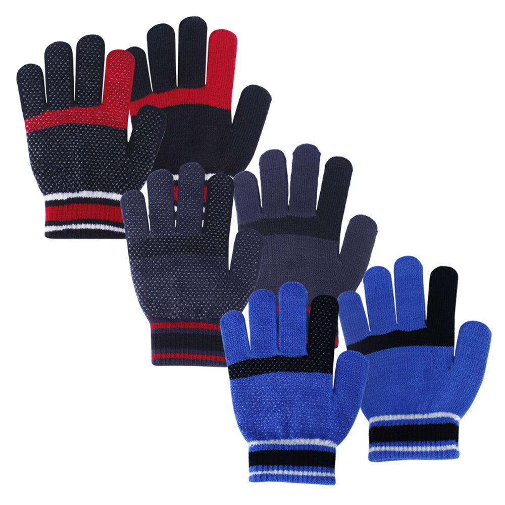 MIG4U Kids Winter Warm Gloves,Magic stretch gloves 3 pairs