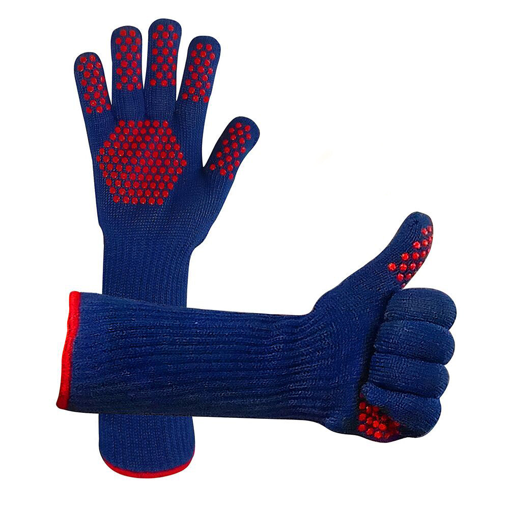 MIG4U BBQ Gloves,Heat Resistant Grilling Gloves